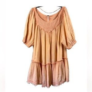Free People Peach Boho Dress